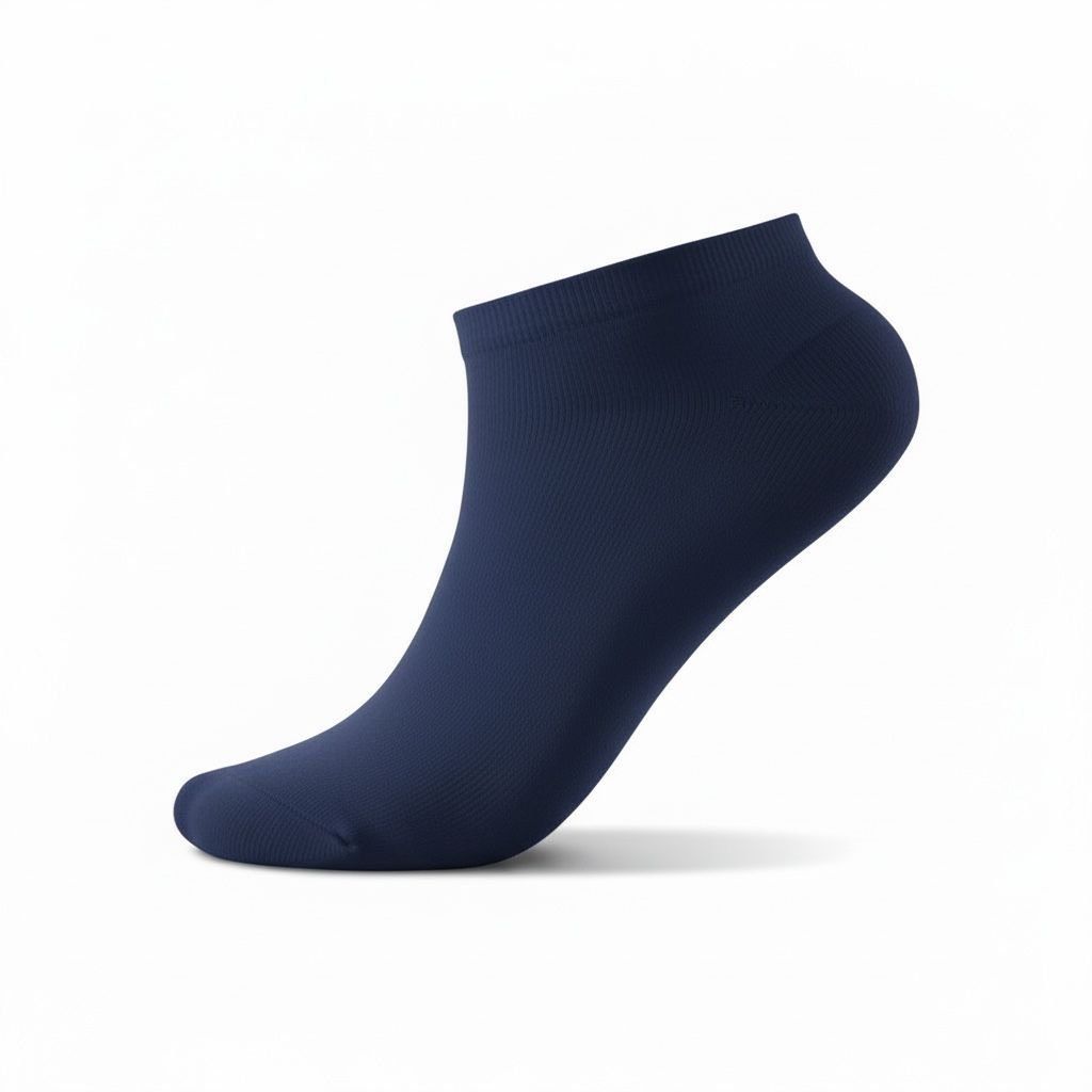 Ankle Reaching Plain Navy Blue Socks 40-45 (MM 5000 3)