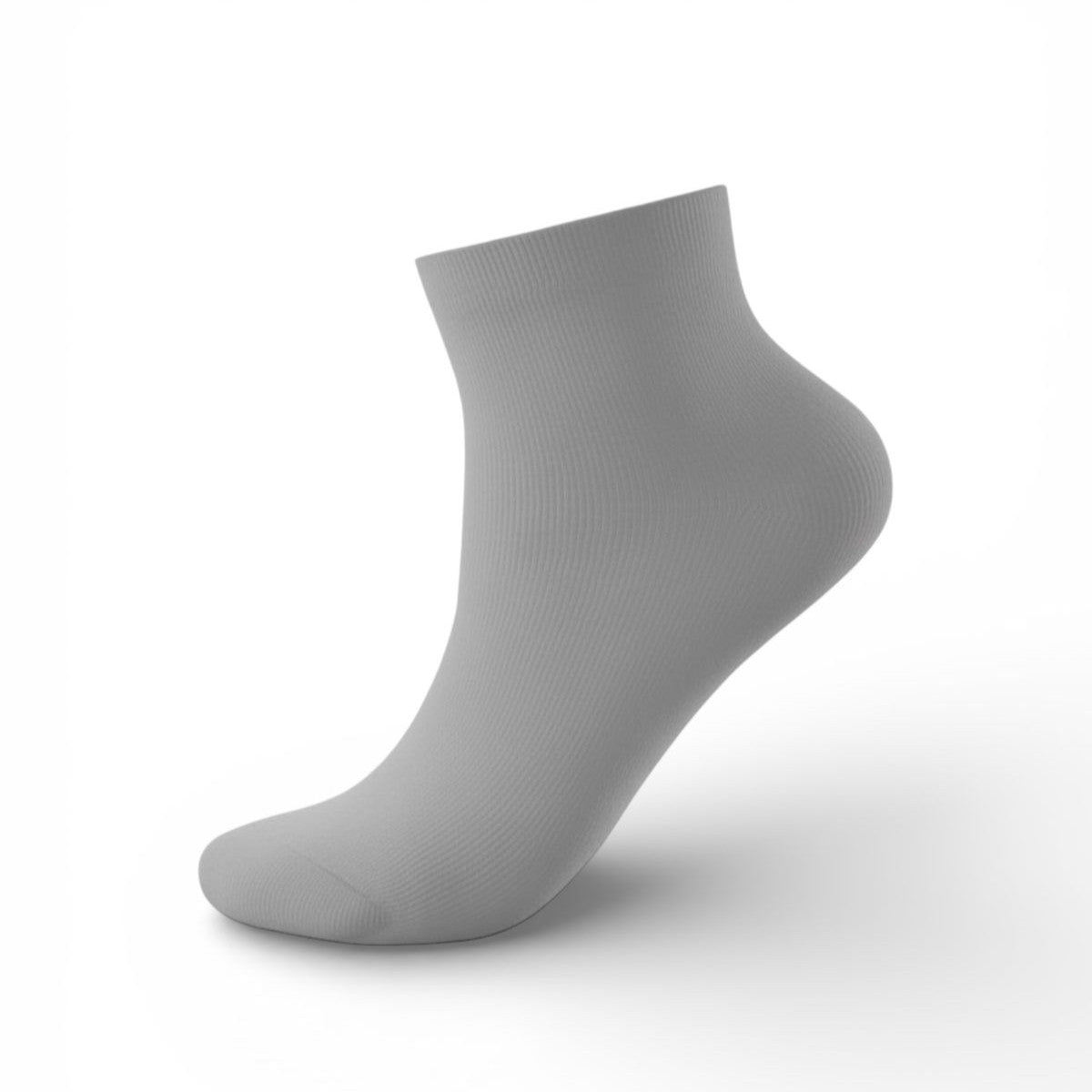 Quarter Length Plain Silver Socks 40-45 (MM 6000 4)