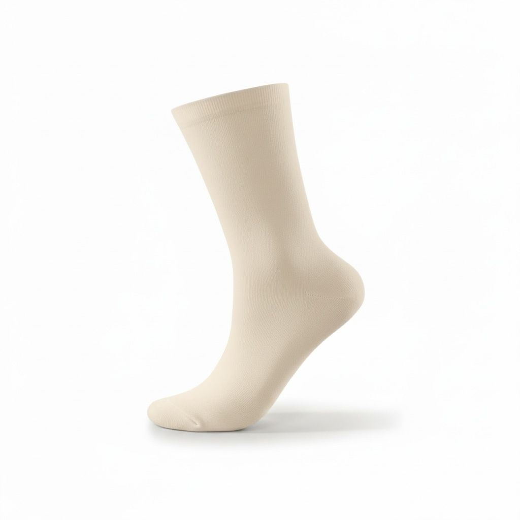 Business Casual Plain Off-White Socks 40-45 (MM 2000 71)