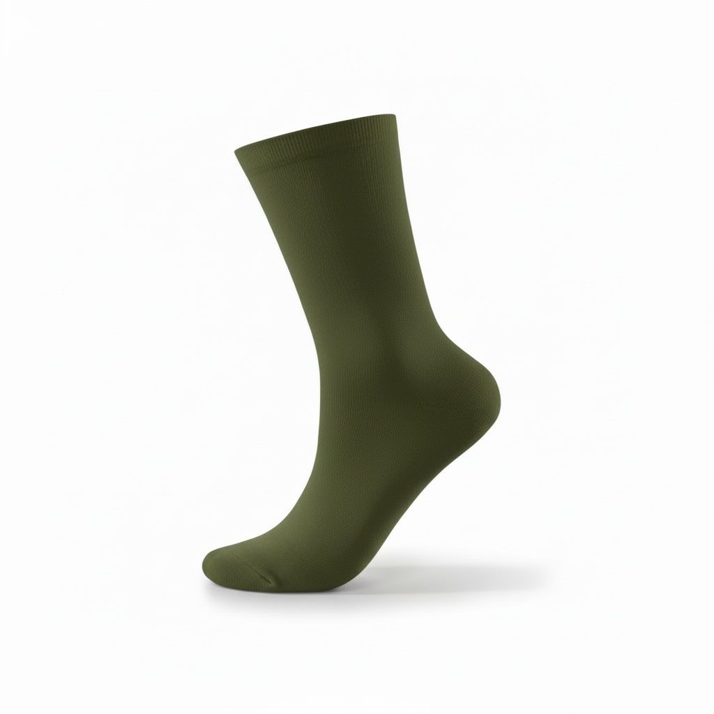 Business Casual Plain Olive Socks 40-45 (MM 2000 12)