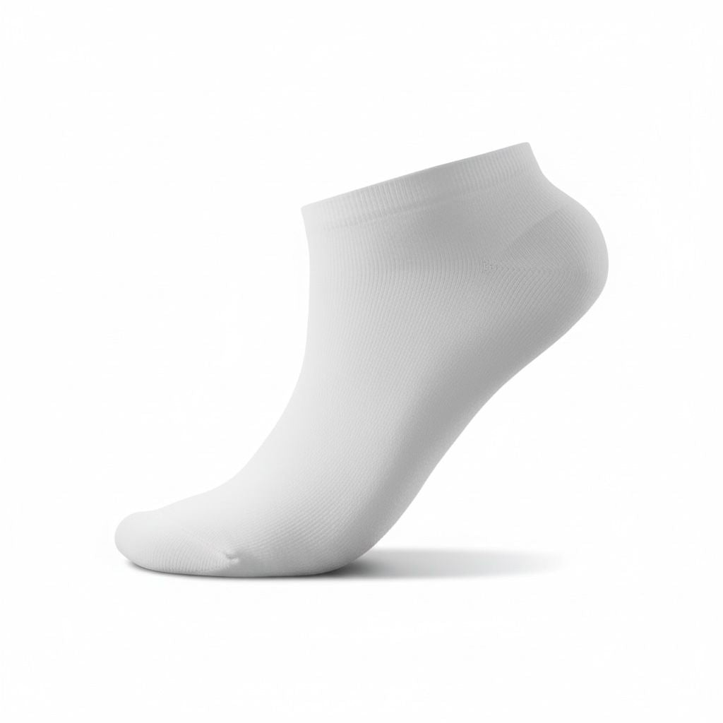 Ankle Reaching Plain White Socks 40-45 (MM 5000 1)