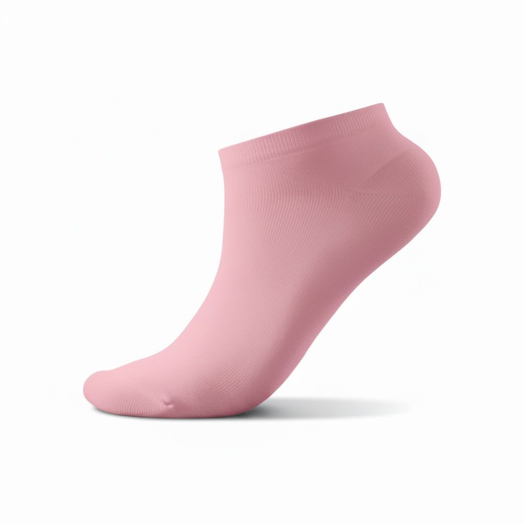 Ankle Reaching Plain Pink Socks 36-40 (MW 5000 12)