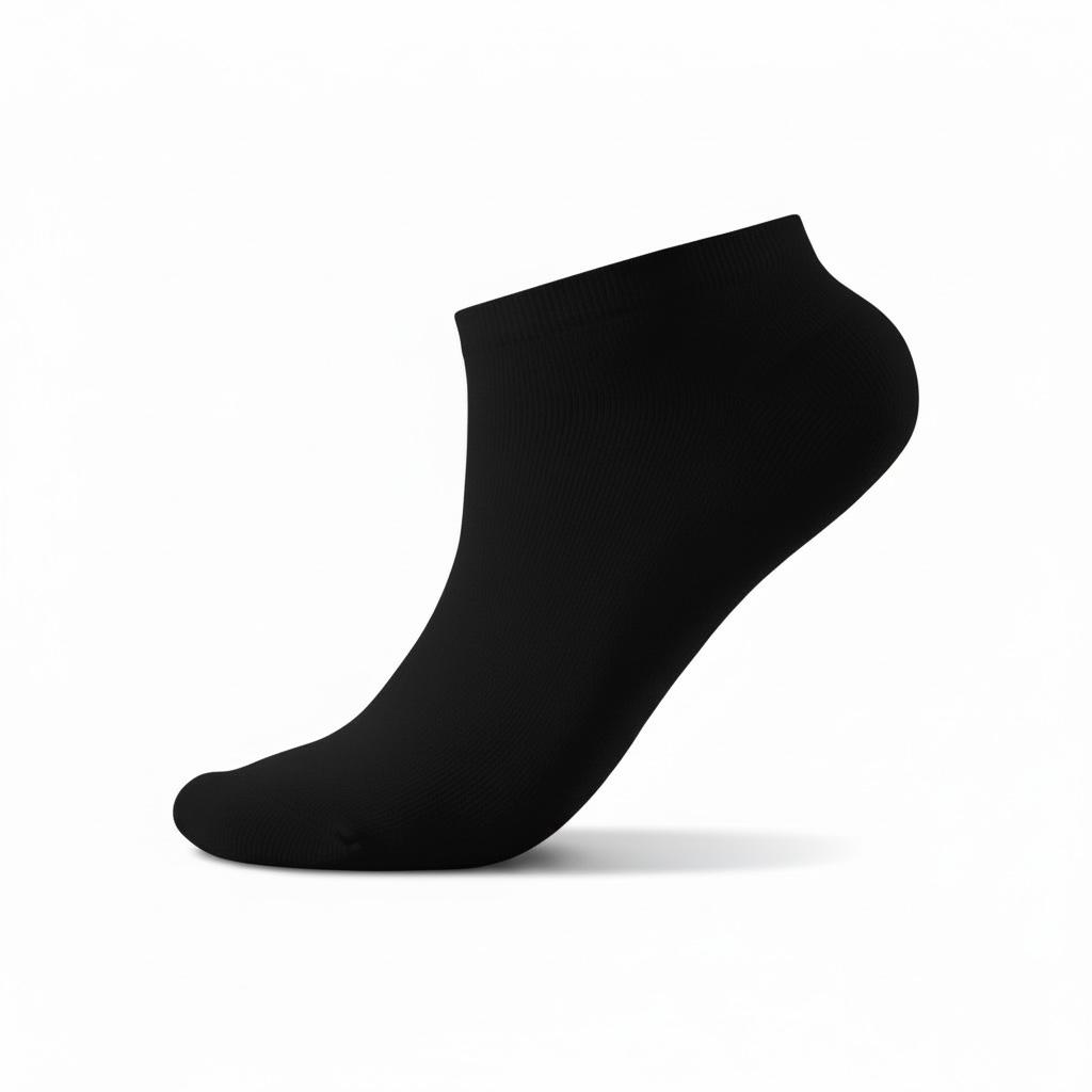 Ankle Reaching Plain Black Socks 40-45 (MM 5000 2)