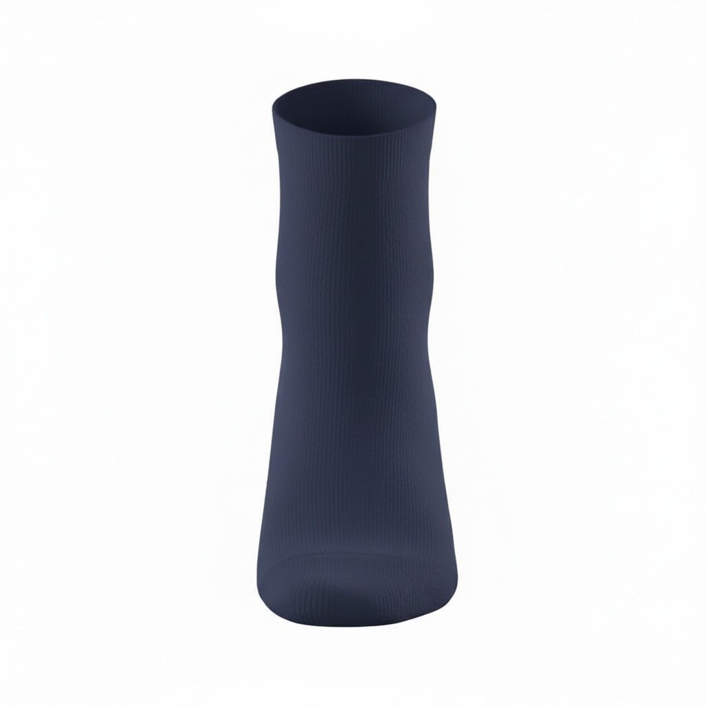 Quarter Length Plain Navy Blue Socks 40-45 (MM 6000 3)