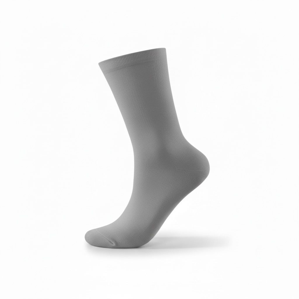 Business Casual Plain Silver Socks 40-45 (MM 2000 4)